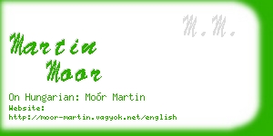 martin moor business card